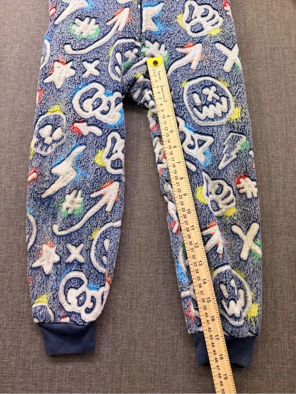 The Children's Place glow in the dark Hooded Fleece pijama One-Piece Print small